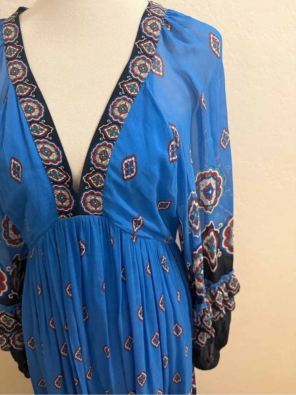 FARM Rio Ainka Tiles Blue Maxi Dress View 5